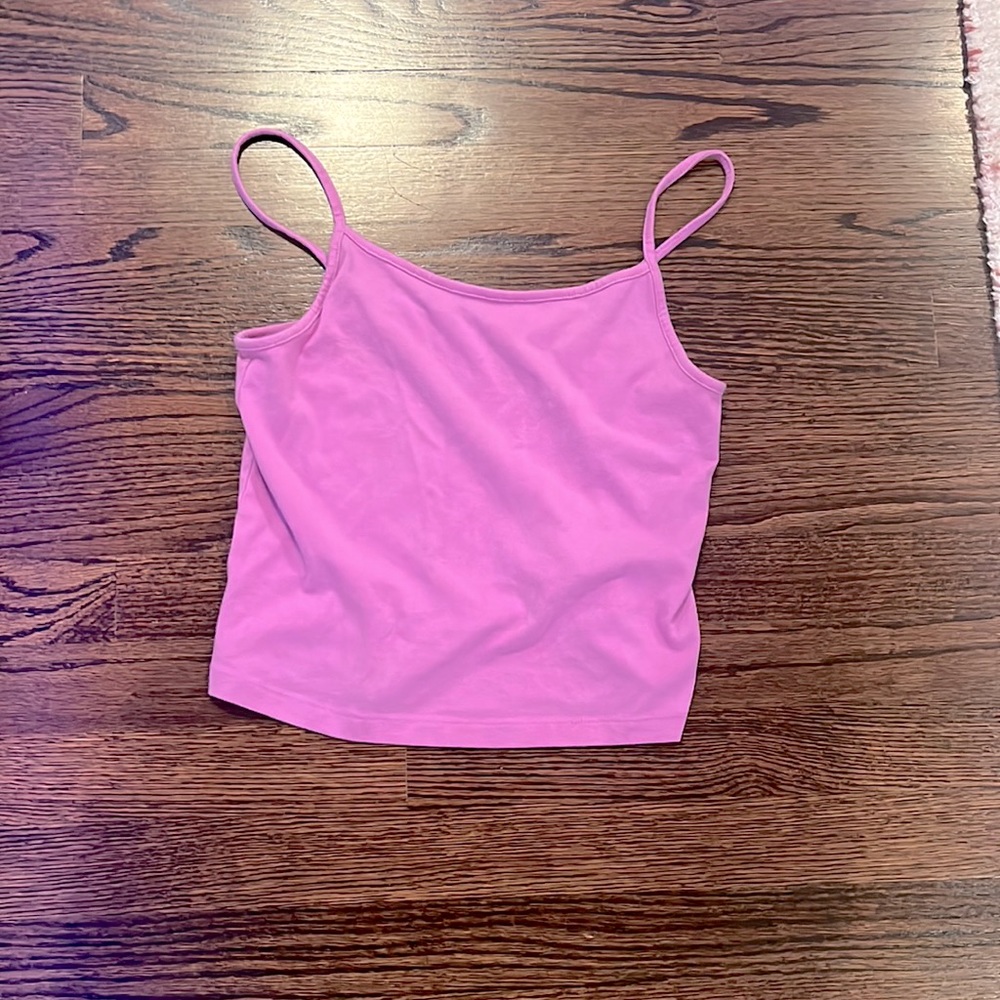 Pink Tank Top Cropped
